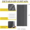 imageNICETOWN Accordion Blackout Door Curtains for Doorway Thermal Insulated Privacy Closet Curtains Room Divider Sliding Door Shade for Living RoomBathroomBedroom 1 Panel with Hooks W38 x L80 GreyGrey
