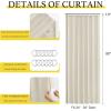 imageNICETOWN Accordion Blackout Door Curtains for Doorway Thermal Insulated Privacy Closet Curtains Room Divider Sliding Door Shade for Living RoomBathroomBedroom 1 Panel with Hooks W38 x L80 GreyNatural Beige