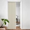 imageNICETOWN Accordion Blackout Door Curtains for Doorway Thermal Insulated Privacy Closet Curtains Room Divider Sliding Door Shade for Living RoomBathroomBedroom 1 Panel with Hooks W38 x L80 GreyNatural Beige