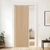 imageNICETOWN Accordion Blackout Door Curtains for Doorway Thermal Insulated Privacy Closet Curtains Room Divider Sliding Door Shade for Living RoomBathroomBedroom 1 Panel with Hooks W38 x L80 GreyBiscotti Beige