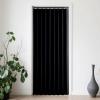 imageNICETOWN Accordion Blackout Door Curtains for Doorway Thermal Insulated Privacy Closet Curtains Room Divider Sliding Door Shade for Living RoomBathroomBedroom 1 Panel with Hooks W38 x L80 GreyBlack
