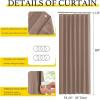 imageNICETOWN Accordion Blackout Door Curtains for Doorway Thermal Insulated Privacy Closet Curtains Room Divider Sliding Door Shade for Living RoomBathroomBedroom 1 Panel with Hooks W38 x L80 GreyCappuccino