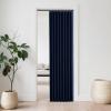 imageNICETOWN Accordion Blackout Door Curtains for Doorway Thermal Insulated Privacy Closet Curtains Room Divider Sliding Door Shade for Living RoomBathroomBedroom 1 Panel with Hooks W38 x L80 GreyNavy