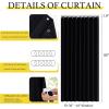 imageNICETOWN Accordion Blackout Door Curtains for Doorway Thermal Insulated Privacy Closet Curtains Room Divider Sliding Door Shade for Living RoomBathroomBedroom 1 Panel with Hooks W38 x L80 GreyBlack