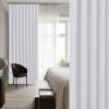 imageNICETOWN Accordion Blackout Door Curtains for Doorway Thermal Insulated Privacy Closet Curtains Room Divider Sliding Door Shade for Living RoomBathroomBedroom 1 Panel with Hooks W38 x L80 GreyGreyish White