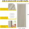 imageNICETOWN Accordion Blackout Door Curtains for Doorway Thermal Insulated Privacy Closet Curtains Room Divider Sliding Door Shade for Living RoomBathroomBedroom 1 Panel with Hooks W38 x L80 GreyNatural