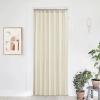 imageNICETOWN Accordion Blackout Door Curtains for Doorway Thermal Insulated Privacy Closet Curtains Room Divider Sliding Door Shade for Living RoomBathroomBedroom 1 Panel with Hooks W38 x L80 GreyGreyish White
