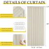 imageNICETOWN Accordion Blackout Door Curtains for Doorway Thermal Insulated Privacy Closet Curtains Room Divider Sliding Door Shade for Living RoomBathroomBedroom 1 Panel with Hooks W38 x L80 GreyNatural Beige