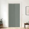 imageNICETOWN Accordion Blackout Door Curtains for Doorway Thermal Insulated Privacy Closet Curtains Room Divider Sliding Door Shade for Living RoomBathroomBedroom 1 Panel with Hooks W38 x L80 GreySage Green