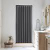 imageNICETOWN Accordion Blackout Door Curtains for Doorway Thermal Insulated Privacy Closet Curtains Room Divider Sliding Door Shade for Living RoomBathroomBedroom 1 Panel with Hooks W38 x L80 GreyGrey