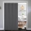 imageNICETOWN Accordion Blackout Door Curtains for Doorway Thermal Insulated Privacy Closet Curtains Room Divider Sliding Door Shade for Living RoomBathroomBedroom 1 Panel with Hooks W38 x L80 GreyGrey