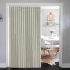 imageNICETOWN Accordion Blackout Door Curtains for Doorway Thermal Insulated Privacy Closet Curtains Room Divider Sliding Door Shade for Living RoomBathroomBedroom 1 Panel with Hooks W38 x L80 GreyNatural