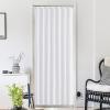 imageNICETOWN Accordion Blackout Door Curtains for Doorway Thermal Insulated Privacy Closet Curtains Room Divider Sliding Door Shade for Living RoomBathroomBedroom 1 Panel with Hooks W38 x L80 GreyPure White