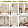 imageNICETOWN Accordion Blackout Door Curtains for Doorway Thermal Insulated Privacy Closet Curtains Room Divider Sliding Door Shade for Living RoomBathroomBedroom 1 Panel with Hooks W38 x L80 GreyNatural Beige