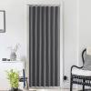 imageNICETOWN Accordion Blackout Door Curtains for Doorway Thermal Insulated Privacy Closet Curtains Room Divider Sliding Door Shade for Living RoomBathroomBedroom 1 Panel with Hooks W38 x L80 GreyGrey