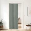 imageNICETOWN Accordion Blackout Door Curtains for Doorway Thermal Insulated Privacy Closet Curtains Room Divider Sliding Door Shade for Living RoomBathroomBedroom 1 Panel with Hooks W38 x L80 GreySage Green