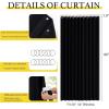 imageNICETOWN Accordion Blackout Door Curtains for Doorway Thermal Insulated Privacy Closet Curtains Room Divider Sliding Door Shade for Living RoomBathroomBedroom 1 Panel with Hooks W38 x L80 GreyBlack