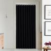 imageNICETOWN Accordion Blackout Door Curtains for Doorway Thermal Insulated Privacy Closet Curtains Room Divider Sliding Door Shade for Living RoomBathroomBedroom 1 Panel with Hooks W38 x L80 GreyBlack