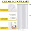 imageNICETOWN Accordion Blackout Door Curtains for Doorway Thermal Insulated Privacy Closet Curtains Room Divider Sliding Door Shade for Living RoomBathroomBedroom 1 Panel with Hooks W38 x L80 GreyPure White