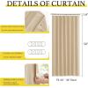 imageNICETOWN Accordion Blackout Door Curtains for Doorway Thermal Insulated Privacy Closet Curtains Room Divider Sliding Door Shade for Living RoomBathroomBedroom 1 Panel with Hooks W38 x L80 GreyBiscotti Beige