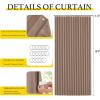 imageNICETOWN Accordion Blackout Door Curtains for Doorway Thermal Insulated Privacy Closet Curtains Room Divider Sliding Door Shade for Living RoomBathroomBedroom 1 Panel with Hooks W38 x L80 GreyCappuccino