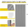 imageNICETOWN Accordion Blackout Door Curtains for Doorway Thermal Insulated Privacy Closet Curtains Room Divider Sliding Door Shade for Living RoomBathroomBedroom 1 Panel with Hooks W38 x L80 GreySilver Grey
