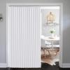 imageNICETOWN Accordion Blackout Door Curtains for Doorway Thermal Insulated Privacy Closet Curtains Room Divider Sliding Door Shade for Living RoomBathroomBedroom 1 Panel with Hooks W38 x L80 GreyPure White