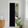 imageNICETOWN Accordion Blackout Door Curtains for Doorway Thermal Insulated Privacy Closet Curtains Room Divider Sliding Door Shade for Living RoomBathroomBedroom 1 Panel with Hooks W38 x L80 GreyBlack