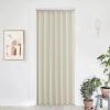 imageNICETOWN Accordion Blackout Door Curtains for Doorway Thermal Insulated Privacy Closet Curtains Room Divider Sliding Door Shade for Living RoomBathroomBedroom 1 Panel with Hooks W38 x L80 GreyNatural Beige