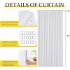 imageNICETOWN Accordion Blackout Door Curtains for Doorway Thermal Insulated Privacy Closet Curtains Room Divider Sliding Door Shade for Living RoomBathroomBedroom 1 Panel with Hooks W38 x L80 GreyPure White