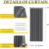imageNICETOWN Accordion Blackout Door Curtains for Doorway Thermal Insulated Privacy Closet Curtains Room Divider Sliding Door Shade for Living RoomBathroomBedroom 1 Panel with Hooks W38 x L80 GreyGrey