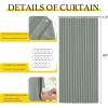imageNICETOWN Accordion Blackout Door Curtains for Doorway Thermal Insulated Privacy Closet Curtains Room Divider Sliding Door Shade for Living RoomBathroomBedroom 1 Panel with Hooks W38 x L80 GreySage Green