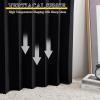 imageNICETOWN Accordion Blackout Door Curtains for Doorway Thermal Insulated Privacy Closet Curtains Room Divider Sliding Door Shade for Living RoomBathroomBedroom 1 Panel with Hooks W38 x L80 GreyBlack
