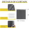 imageNICETOWN Accordion Blackout Door Curtains for Doorway Thermal Insulated Privacy Closet Curtains Room Divider Sliding Door Shade for Living RoomBathroomBedroom 1 Panel with Hooks W38 x L80 GreyGrey