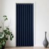 imageNICETOWN Accordion Blackout Door Curtains for Doorway Thermal Insulated Privacy Closet Curtains Room Divider Sliding Door Shade for Living RoomBathroomBedroom 1 Panel with Hooks W38 x L80 GreyNavy