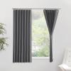 imageNICETOWN Accordion Blackout Door Curtains for Doorway Thermal Insulated Privacy Closet Curtains Room Divider Sliding Door Shade for Living RoomBathroomBedroom 1 Panel with Hooks W38 x L80 GreyGrey