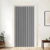 imageNICETOWN Accordion Blackout Door Curtains for Doorway Thermal Insulated Privacy Closet Curtains Room Divider Sliding Door Shade for Living RoomBathroomBedroom 1 Panel with Hooks W38 x L80 GreySilver Grey