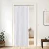 imageNICETOWN Accordion Blackout Door Curtains for Doorway Thermal Insulated Privacy Closet Curtains Room Divider Sliding Door Shade for Living RoomBathroomBedroom 1 Panel with Hooks W38 x L80 GreyPure White