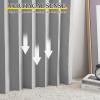 imageNICETOWN Accordion Blackout Door Curtains for Doorway Thermal Insulated Privacy Closet Curtains Room Divider Sliding Door Shade for Living RoomBathroomBedroom 1 Panel with Hooks W38 x L80 GreySilver Grey
