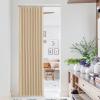imageNICETOWN Accordion Blackout Door Curtains for Doorway Thermal Insulated Privacy Closet Curtains Room Divider Sliding Door Shade for Living RoomBathroomBedroom 1 Panel with Hooks W38 x L80 GreyBiscotti Beige