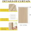 imageNICETOWN Accordion Blackout Door Curtains for Doorway Thermal Insulated Privacy Closet Curtains Room Divider Sliding Door Shade for Living RoomBathroomBedroom 1 Panel with Hooks W38 x L80 GreyBiscotti Beige
