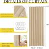 imageNICETOWN Accordion Blackout Door Curtains for Doorway Thermal Insulated Privacy Closet Curtains Room Divider Sliding Door Shade for Living RoomBathroomBedroom 1 Panel with Hooks W38 x L80 GreyBiscotti Beige