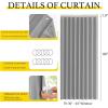 imageNICETOWN Accordion Blackout Door Curtains for Doorway Thermal Insulated Privacy Closet Curtains Room Divider Sliding Door Shade for Living RoomBathroomBedroom 1 Panel with Hooks W38 x L80 GreySilver Grey