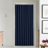 imageNICETOWN Accordion Blackout Door Curtains for Doorway Thermal Insulated Privacy Closet Curtains Room Divider Sliding Door Shade for Living RoomBathroomBedroom 1 Panel with Hooks W38 x L80 GreyNavy