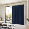 imageNICETOWN Accordion Blackout Door Curtains for Doorway Thermal Insulated Privacy Closet Curtains Room Divider Sliding Door Shade for Living RoomBathroomBedroom 1 Panel with Hooks W38 x L80 GreyNavy