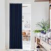 imageNICETOWN Accordion Blackout Door Curtains for Doorway Thermal Insulated Privacy Closet Curtains Room Divider Sliding Door Shade for Living RoomBathroomBedroom 1 Panel with Hooks W38 x L80 GreyNavy