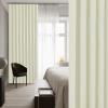 imageNICETOWN Accordion Blackout Door Curtains for Doorway Thermal Insulated Privacy Closet Curtains Room Divider Sliding Door Shade for Living RoomBathroomBedroom 1 Panel with Hooks W38 x L80 GreyLight Beige