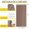 imageNICETOWN Accordion Blackout Door Curtains for Doorway Thermal Insulated Privacy Closet Curtains Room Divider Sliding Door Shade for Living RoomBathroomBedroom 1 Panel with Hooks W38 x L80 GreyCappuccino