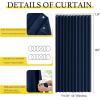 imageNICETOWN Accordion Blackout Door Curtains for Doorway Thermal Insulated Privacy Closet Curtains Room Divider Sliding Door Shade for Living RoomBathroomBedroom 1 Panel with Hooks W38 x L80 GreyNavy