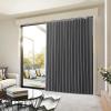 imageNICETOWN Accordion Blackout Door Curtains for Doorway Thermal Insulated Privacy Closet Curtains Room Divider Sliding Door Shade for Living RoomBathroomBedroom 1 Panel with Hooks W38 x L80 GreyGrey